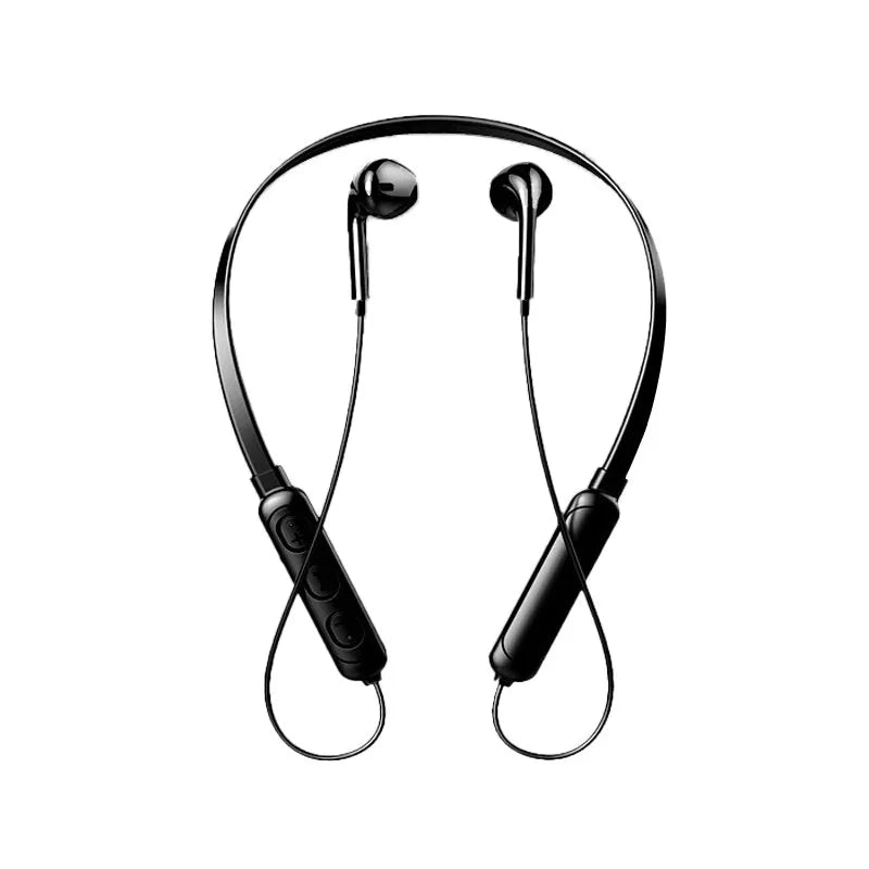 Wireless Bluetooth Headset NeckHanging Stereo Noise Reduction Universal 5.0 Sports Headset Microphone - covers4phones