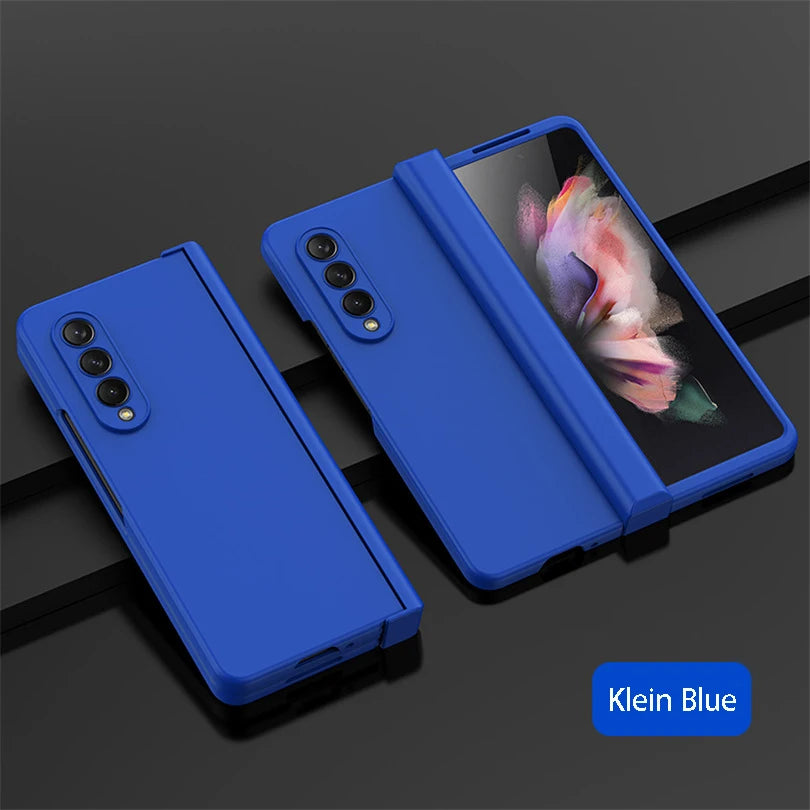 Ultra Thin Folding Shockproof Case For Samsung Galaxy Z Fold 4 6 Fold4 Fold3 Fold 5 360 Full Protection Candy Color Hard Cover