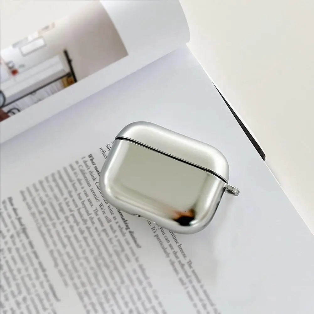 Silver Case for Airpods 4 Case Cover Glossy/Matte Soft TPU Shell Skin Guard Protector for AirPods 4th Generation Case Anti-Drop - covers4phones