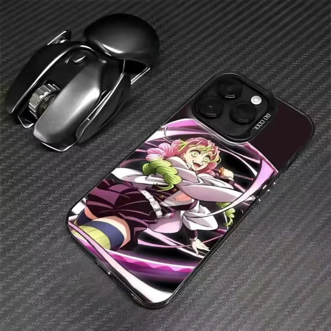 Matte Demon Slayers Anime Phone Case For IPhone 17 17 Air 17Pro 17 Pro Max 16 15 14 13 12 11 Plus 16E Cover Capa Anti-Knock