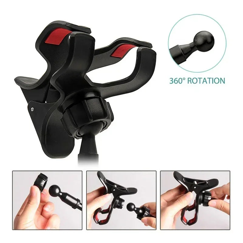 Universal Lazy Mobile Phone Gooseneck Stand Holder Stents Flexible Bed Desk Table Clip Bracket for Phone Flexible Holder Arm - covers4phones