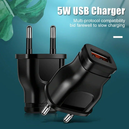 5V 1A USB Charger Port Power Supply Charger Wall Chargers Small Power Adapter For Iphone Samsung Huawei Xiaomi Redmi Mobile - covers4phones