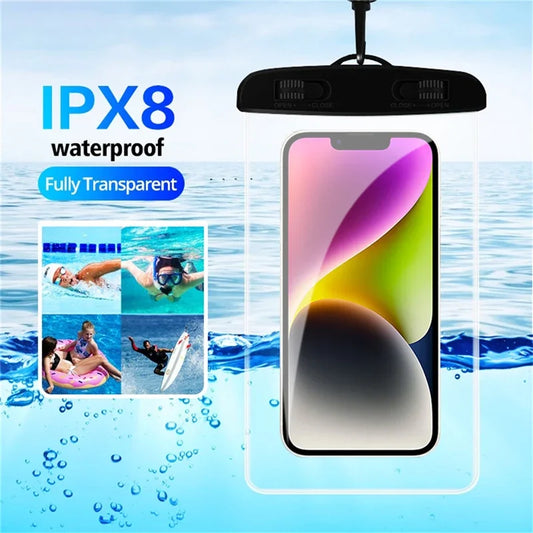 Waterproof Phone Case swimming water proof bag universal underwater phone protector pouch PV cover for iPhone 15 14 13 Pro Max - covers4phones