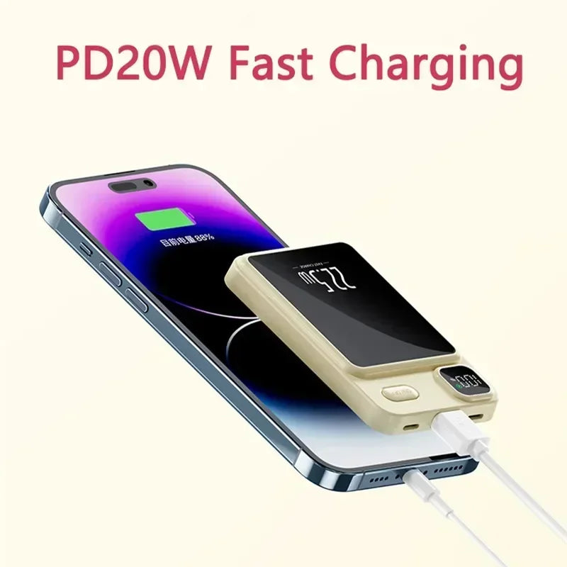 Xiaomi 50000mAh Wireless Magnetic Power Bank Portable Fast Charging External Battery for Magsafe Android iPhone 13 14 15 Samsung - covers4phones