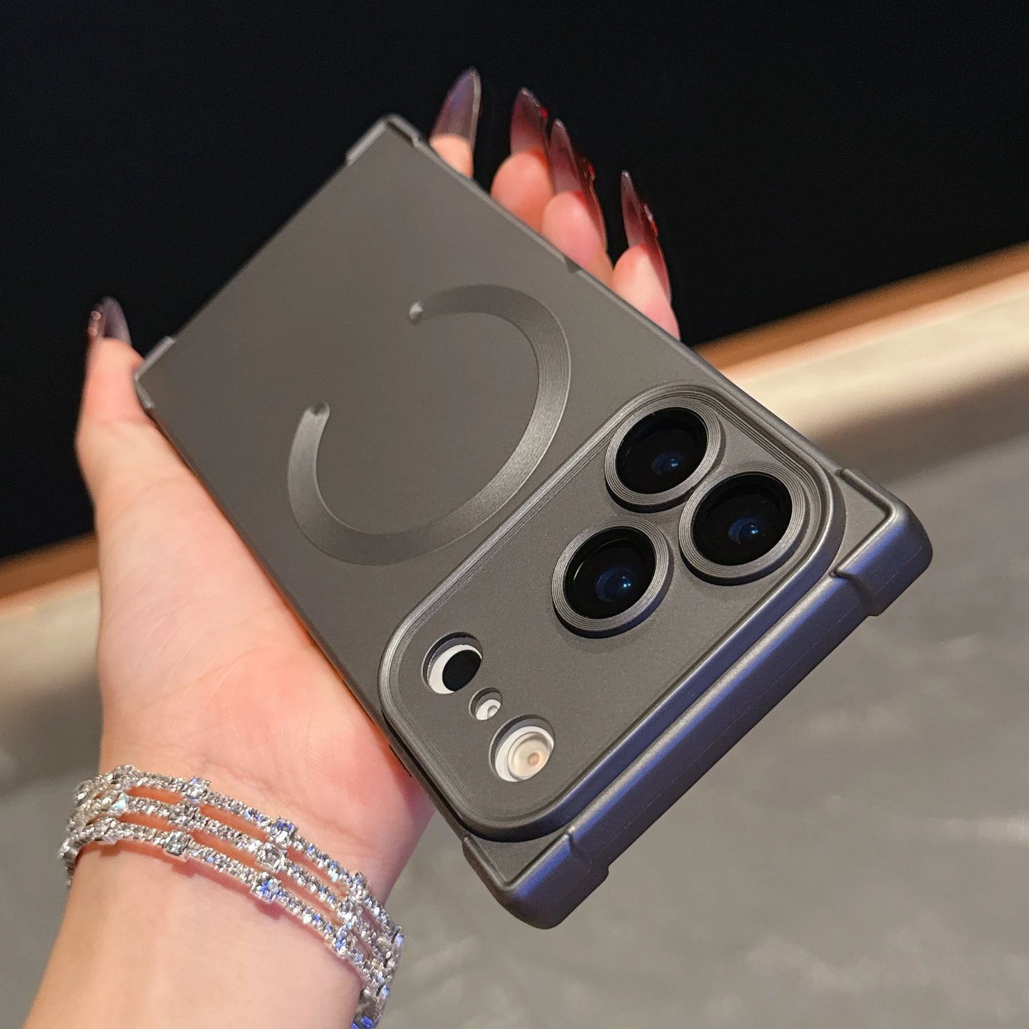 Shockproof Frosted Magnetic Phone Case For iPhone 17 Air 16 15 14 Plus 13 Pro Max For Magsafe Wireless Charging Soft TPU Cover