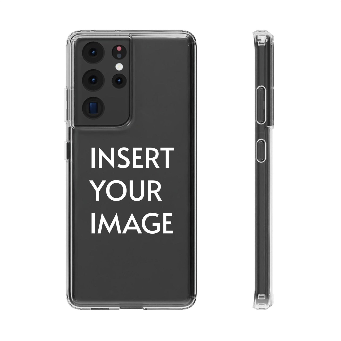 Custom Printed Clear Case for Samsung – Durable Polycarbonate & TPU Sides, Wireless Charging Compatible - covers4phones