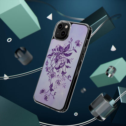 Floral design In Purple Clear Cases - covers4phones