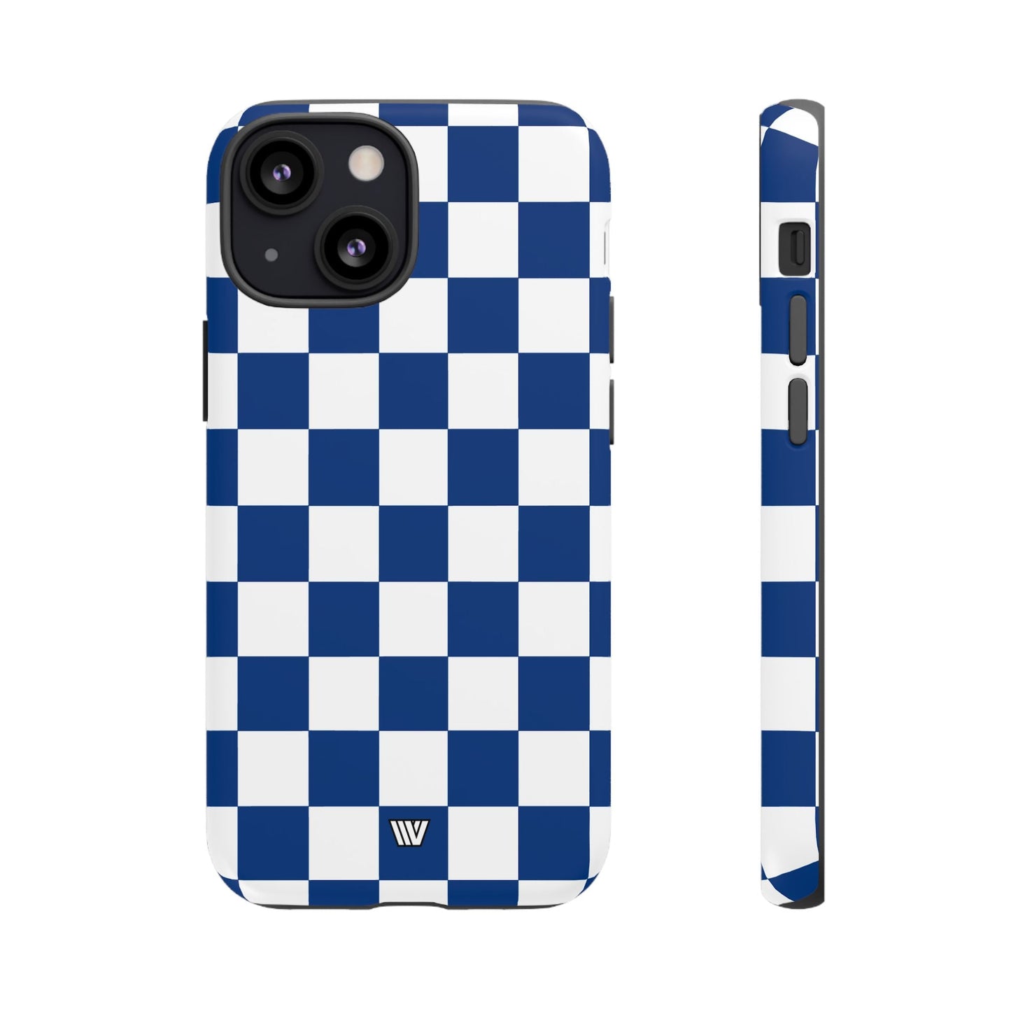 BLUE WHITE CHECKERBOARD | Tough Phone Case