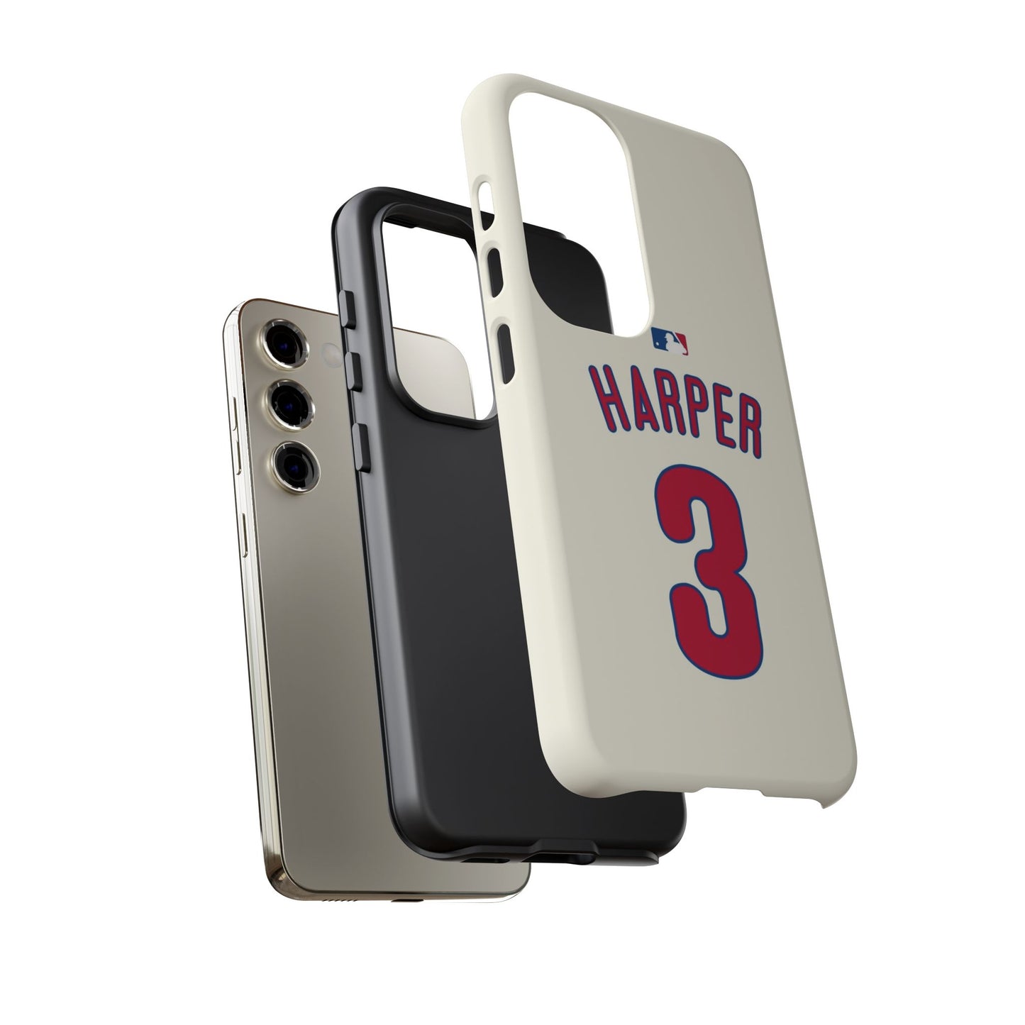 Bryce Harper PowerGrip – Dual-Layer Defense & Slim Fit | Compatible with iPhone 8 to 16 Pro Max & Samsung Galaxy S10 to S25 Ultra