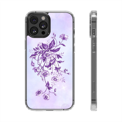 Floral design In Purple Clear Cases - covers4phones