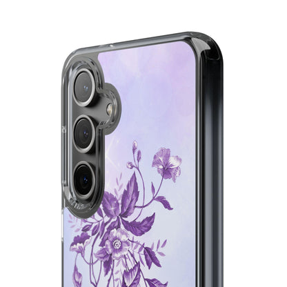 Floral design In Purple Clear Cases - covers4phones