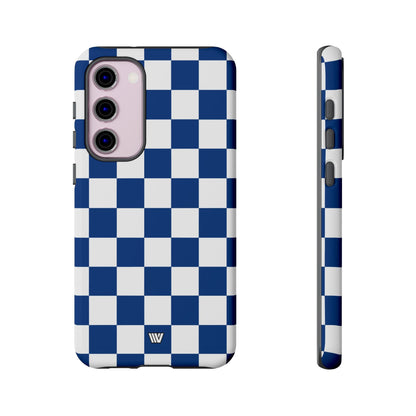 BLUE WHITE CHECKERBOARD | Tough Phone Case