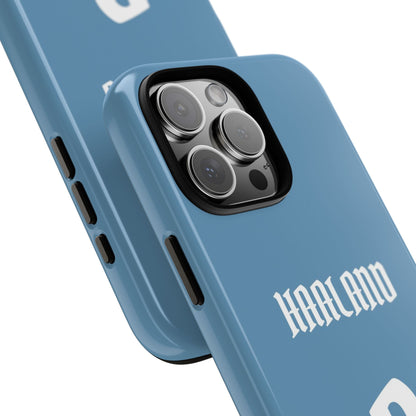 Erling Haaland PowerStrike – Rugged Dual-Layer Protection & Slim Profile | Compatible with iPhone 8 to 16 Pro Max & Samsung Galaxy S10 to S25 Ultra