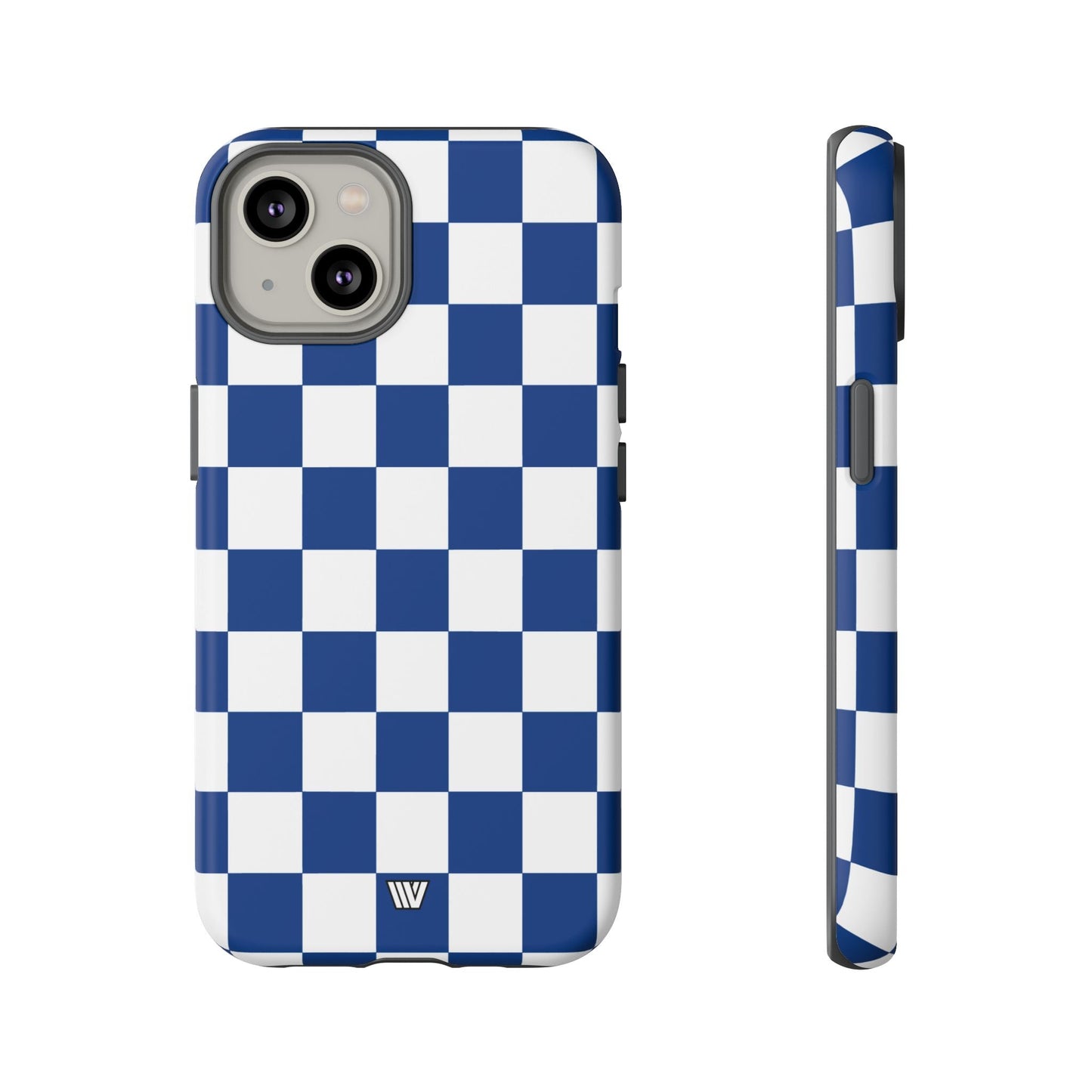 BLUE WHITE CHECKERBOARD | Tough Phone Case