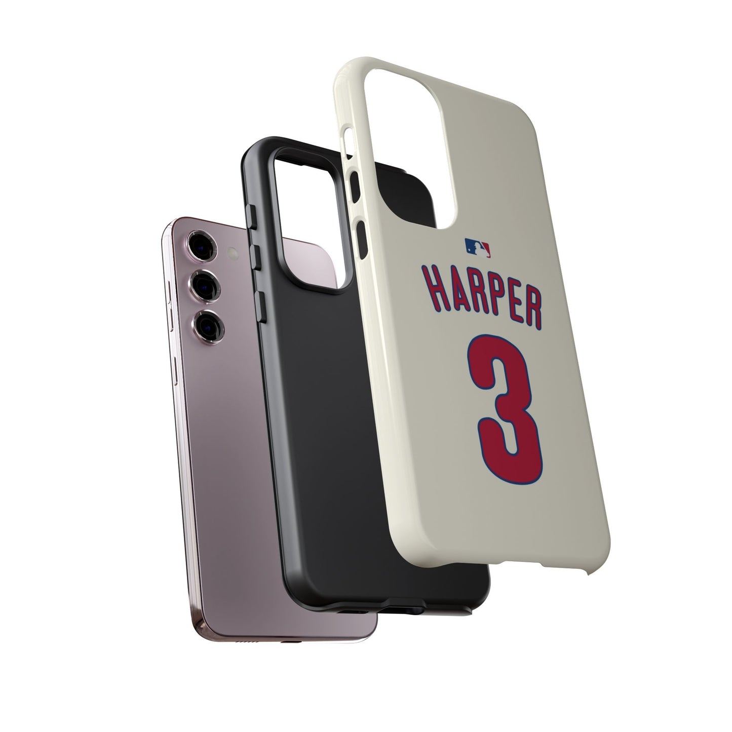 Bryce Harper PowerGrip – Dual-Layer Defense & Slim Fit | Compatible with iPhone 8 to 16 Pro Max & Samsung Galaxy S10 to S25 Ultra