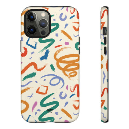 DOODLE BRUSH STROKES | Tough Phone Case