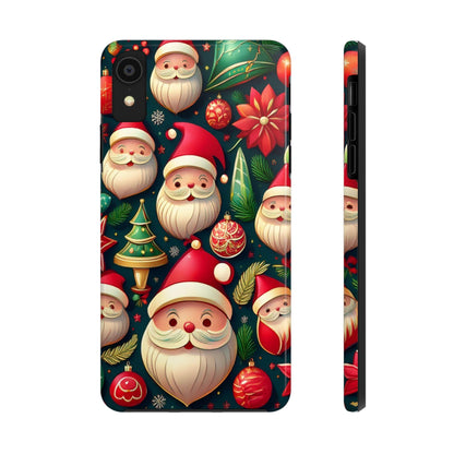 iPhone Tough Phone Case Santa And Trees - covers4phones
