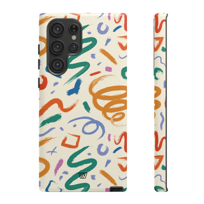 DOODLE BRUSH STROKES | Tough Phone Case