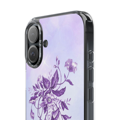 Floral design In Purple Clear Cases - covers4phones