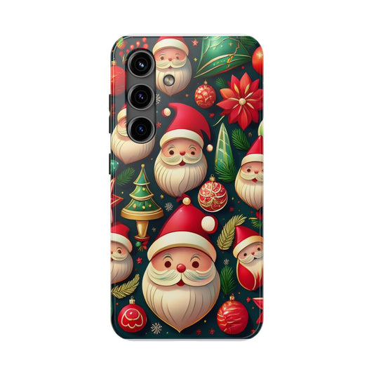 Samsung Tough Phone Case Santa and Trees - covers4phones