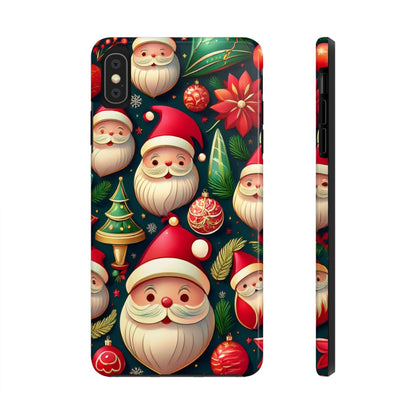 iPhone Tough Phone Case Santa And Trees - covers4phones