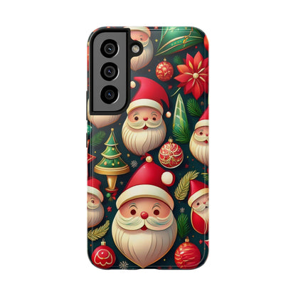 Samsung Tough Phone Case Santa and Trees - covers4phones