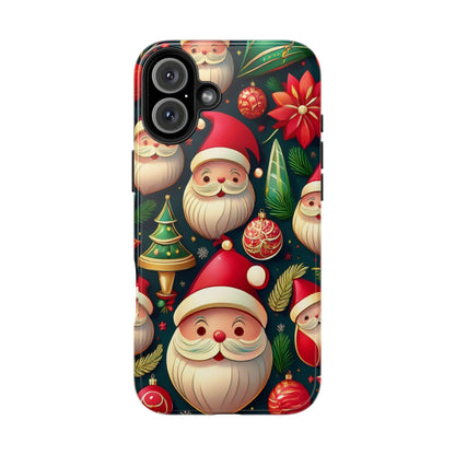 iPhone Tough Phone Case Santa And Trees - covers4phones