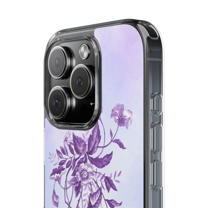 Floral design In Purple Clear Cases - covers4phones