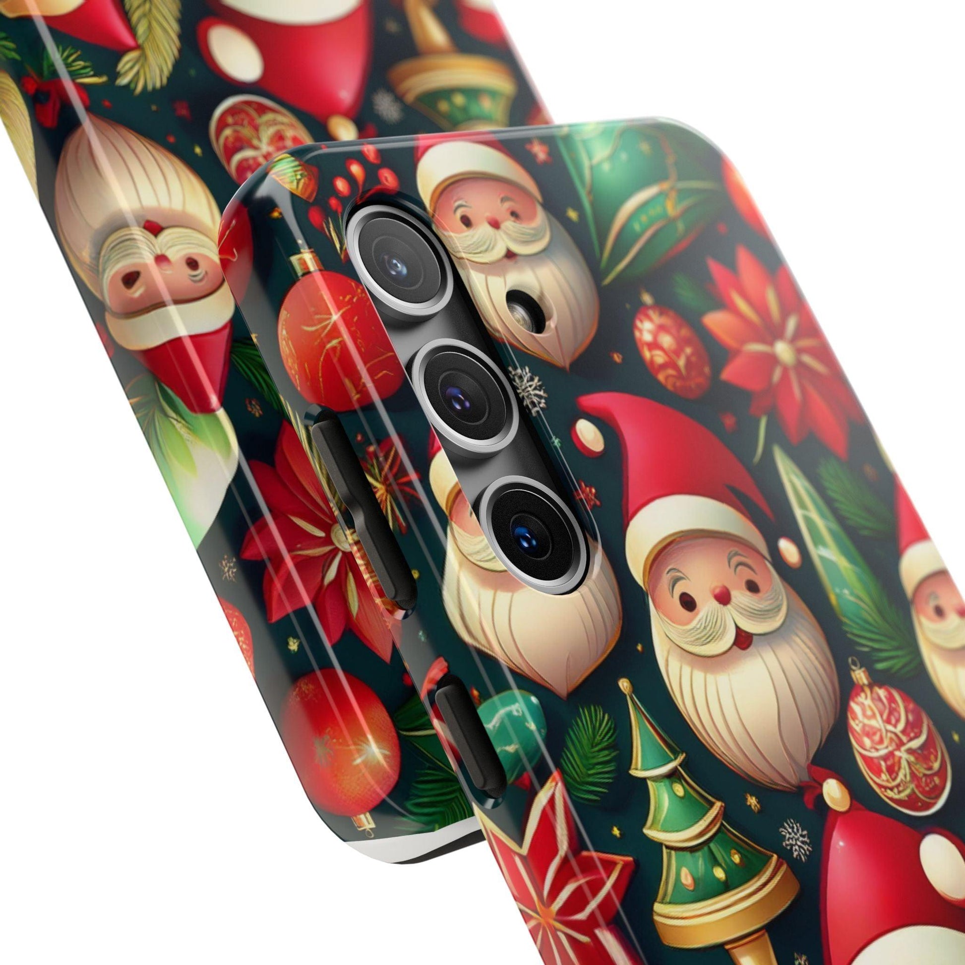 Samsung Tough Phone Case Santa and Trees - covers4phones