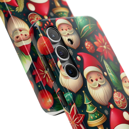 Samsung Tough Phone Case Santa and Trees - covers4phones