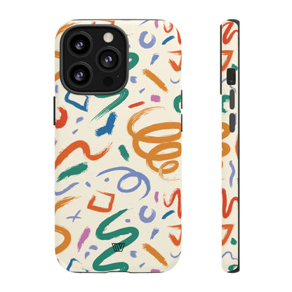 DOODLE BRUSH STROKES | Tough Phone Case