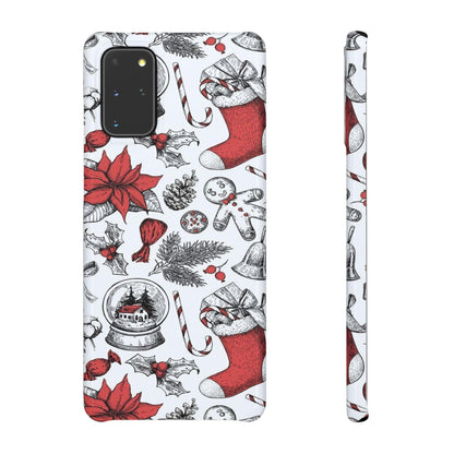 Samsung Clear Silicone Phone Case with Christmas Holiday Pattern – Festive Protection for Your Device - covers4phones