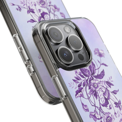 Floral design In Purple Clear Cases - covers4phones