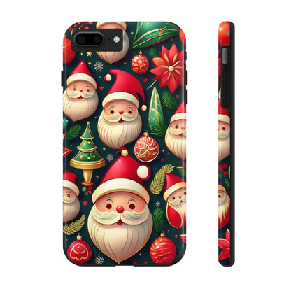 iPhone Tough Phone Case Santa And Trees - covers4phones