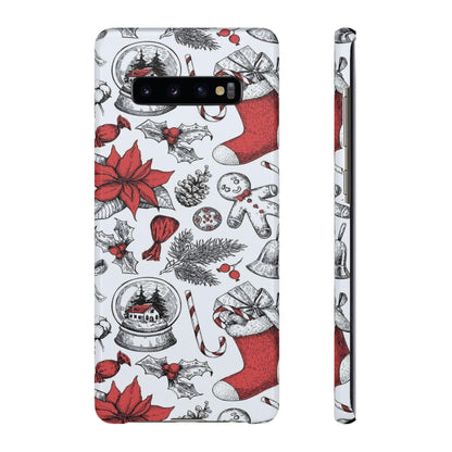 Samsung Clear Silicone Phone Case with Christmas Holiday Pattern – Festive Protection for Your Device - covers4phones