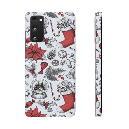 Samsung Clear Silicone Phone Case with Christmas Holiday Pattern – Festive Protection for Your Device - covers4phones