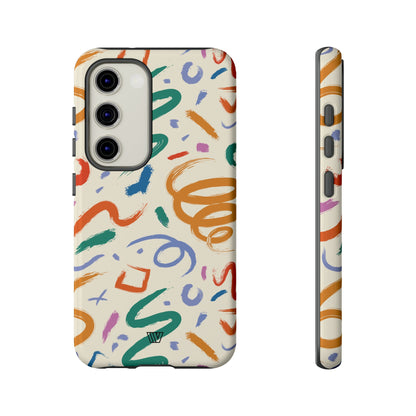 DOODLE BRUSH STROKES | Tough Phone Case