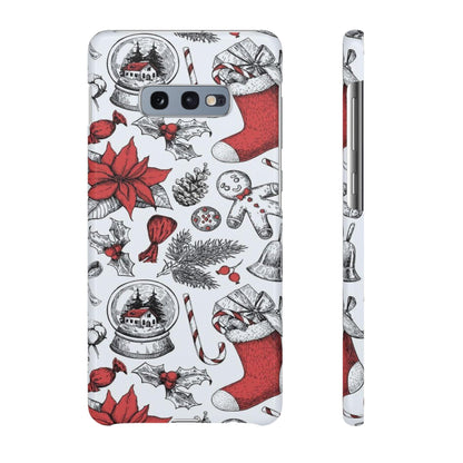 Samsung Clear Silicone Phone Case with Christmas Holiday Pattern – Festive Protection for Your Device - covers4phones