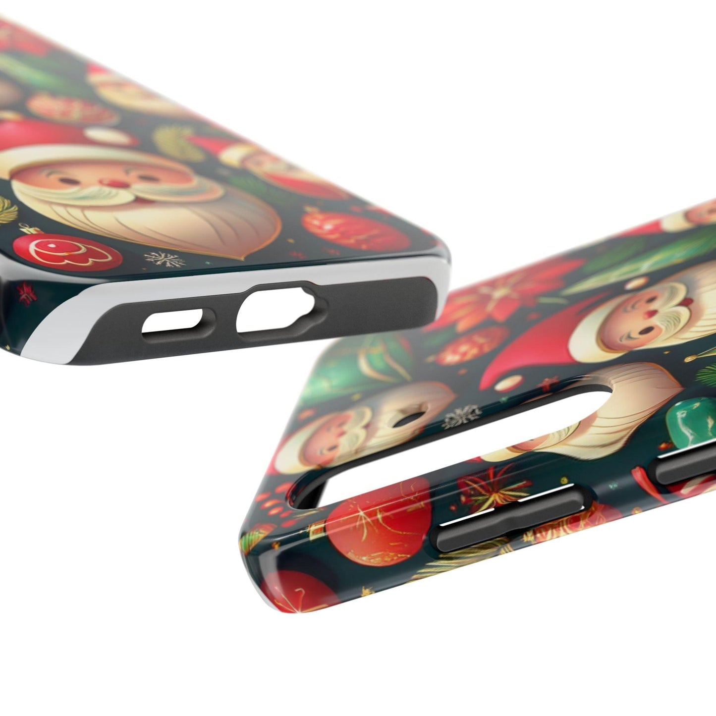 Samsung Tough Phone Case Santa and Trees - covers4phones