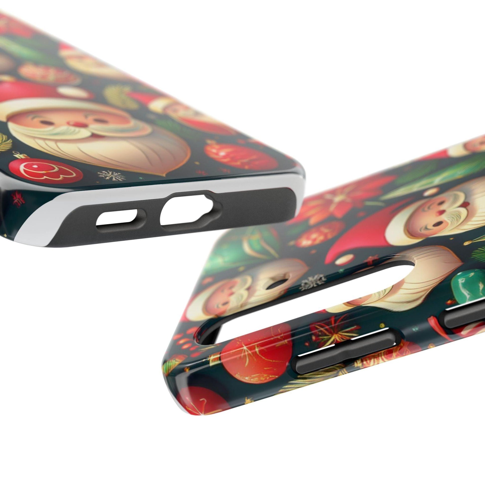 Samsung Tough Phone Case Santa and Trees - covers4phones