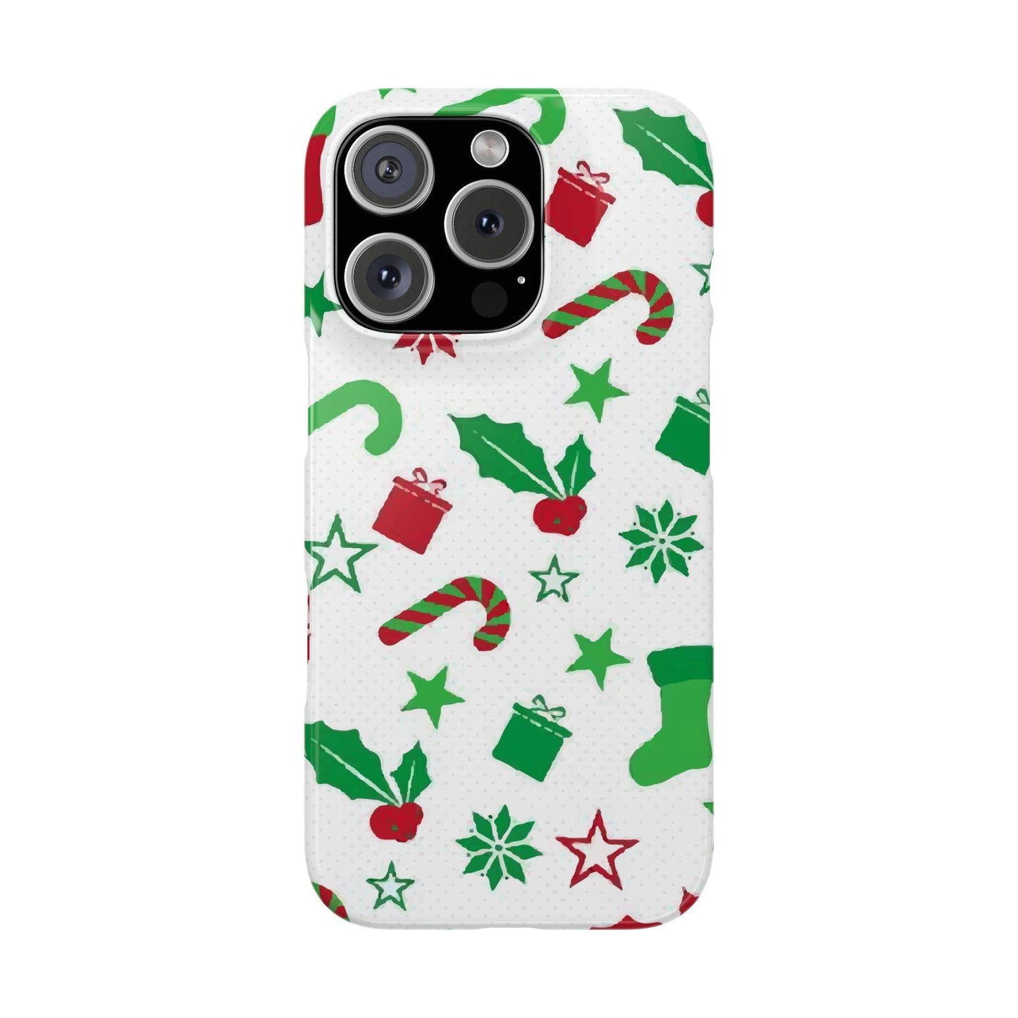 Custom iPhone Tough Phone Case – Christmas Santa Holiday Design, Festive Xmas Protection - covers4phones