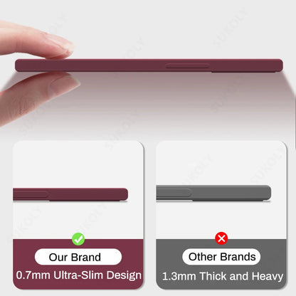 Liquid Silicone Case For Samsung Galaxy S25 Edge S25 S24 S23 S22 Ultra Plus S24 FE A56 A54 A53 A55 A16 Camera Protect Soft Cover