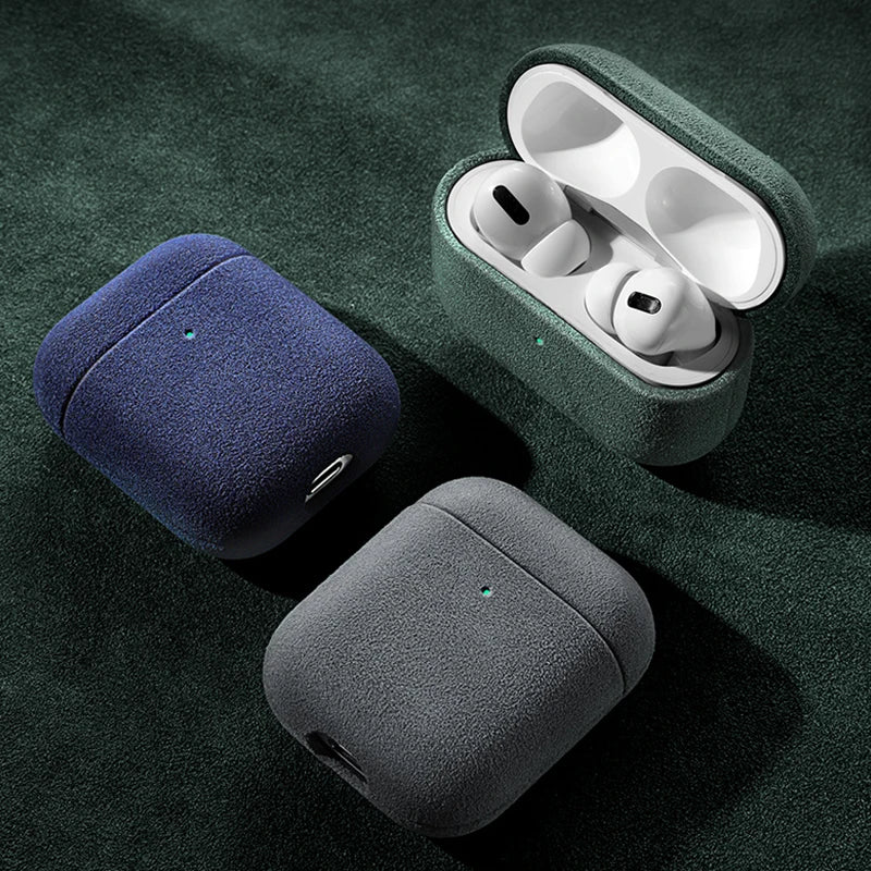 Italian Alcantara Case For Apple AirPods Pro 2 Luxury Leather Protective Cover for AirPods Pro 2nd Generation Earphone Cases