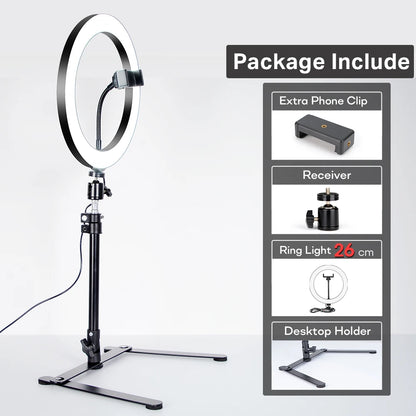 Selfie Ring Light Photography Light LED Lamp With Tripod For Phone Holder Stand Accessories Lamp For Photo Live Video Streaming