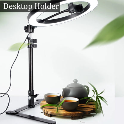 Selfie Ring Light Photography Light LED Lamp With Tripod For Phone Holder Stand Accessories Lamp For Photo Live Video Streaming