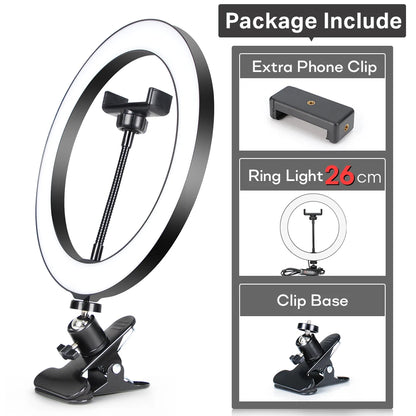 Selfie Ring Light Photography Light LED Lamp With Tripod For Phone Holder Stand Accessories Lamp For Photo Live Video Streaming