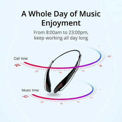 EARDECO Large Battery Bluetooth Headphone Handsfree Sport Wireless Headphones Neckband Earphones Bass Headset with Mic Stereo