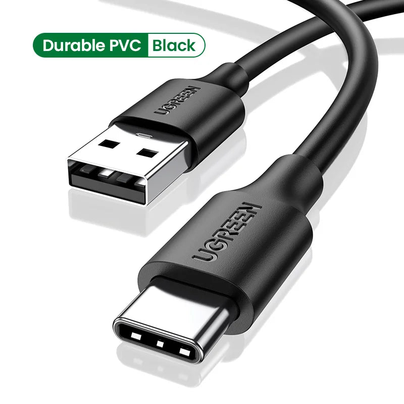 UGREEN 3A USB Type C Cable For Xiaomi Samsung Galaxy S24 Fast Charging USB Charging Data Cable 18W For iPhone 15 iPad Poco USB C - covers4phones