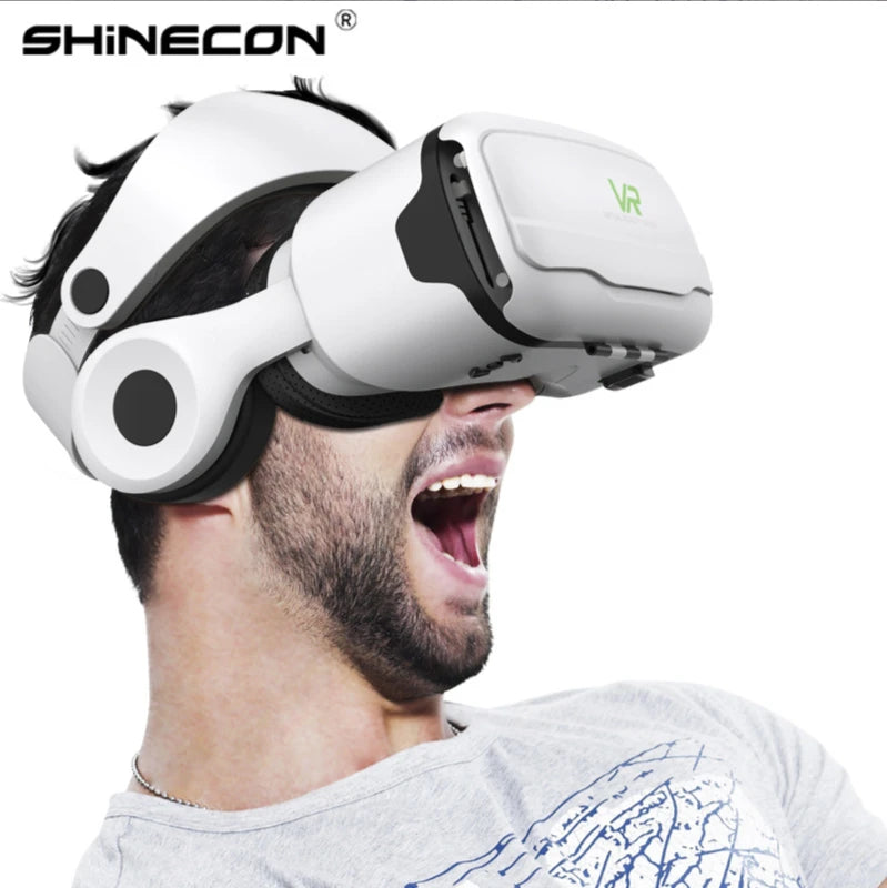 VR Glasses Virtual Reality 3D Headset Helmet For Android iPhone Smartphone Mobile Phone With Controller Game Wirth Real Goggles - covers4phones