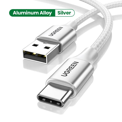 UGREEN 3A USB Type C Cable For Xiaomi Samsung Galaxy S24 Fast Charging USB Charging Data Cable 18W For iPhone 15 iPad Poco USB C - covers4phones